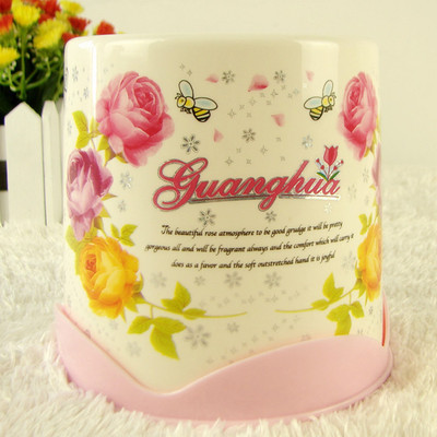 時尚與實用的完美結合 玫瑰花紋立桶塑料卷紙紙巾盒